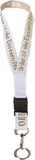 Eastern Star Classic Woven Embroidered Lanyard [White]