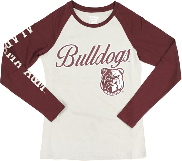 Big Boy Alabama A&M Bulldogs S4 Womens Long Sleeve Tee [Grey]