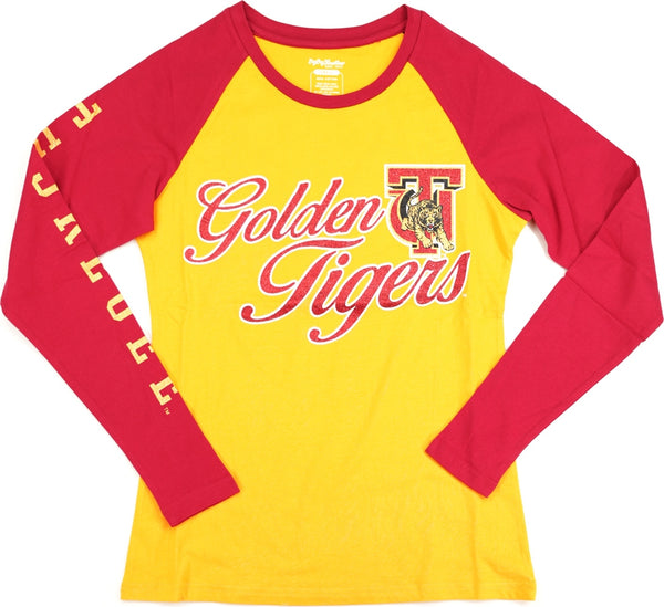 Big Boy Tuskegee Golden Tigers S4 Womens Long Sleeve Tee [Gold]