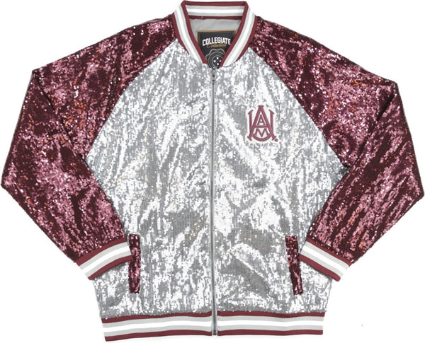 Big Boy Alabama A&M Bulldogs S4 Ladies Sequins Jacket [Grey]