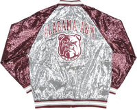 Big Boy Alabama A&M Bulldogs S4 Ladies Sequins Jacket [Grey]