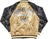 Big Boy Alabama State Hornets S4 Ladies Sequins Jacket [Old Gold]