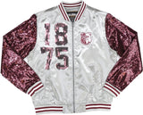 Big Boy Alabama A&M Bulldogs S4 Ladies Satin Jacket [Grey]