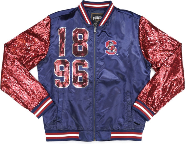 Big Boy South Carolina State Bulldogs S4 Ladies Satin Jacket [Navy Blue]