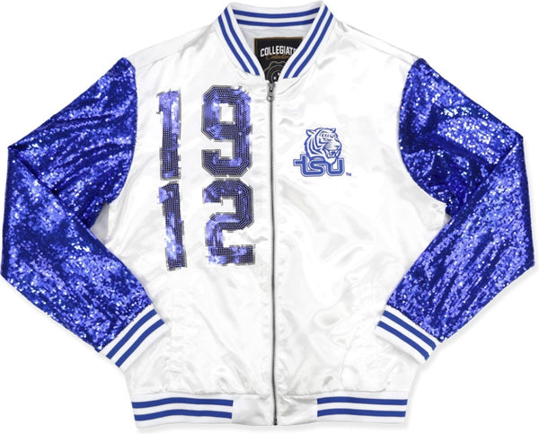 Big Boy Tennessee State Tigers S4 Ladies Satin Jacket [White]