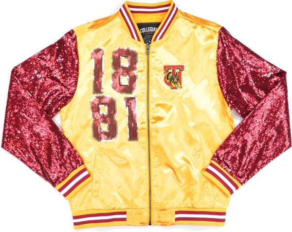 Big Boy Tuskegee Golden Tigers S4 Ladies Satin Jacket [Gold]