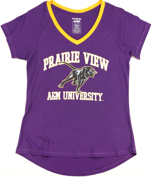Big Boy Prairie View A&M Panthers S3 Ladies V-Neck Tee [Purple]