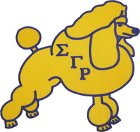 Sigma Gamma Rho Poodle Iron-On Patch [Gold]