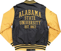 Big Boy Alabama State Hornets S7 Mens Baseball Jacket [Black]