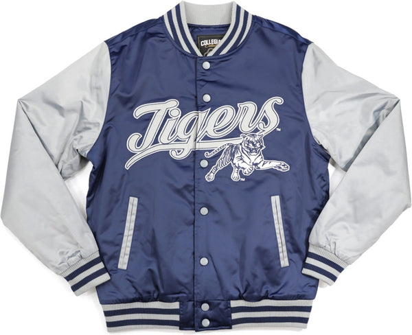 Big Boy Jackson State Tigers S7 Mens Baseball Jacket [Navy Blue]