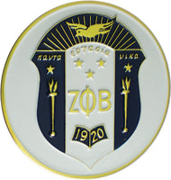 Zeta Phi Beta Classic Round Car Badge [White]