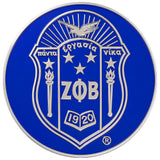 Zeta Phi Beta Classic Round Car Badge [Blue]