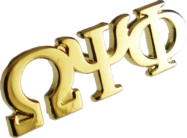 Omega Psi Phi Classic 3-Letter Lapel Pin [Gold]