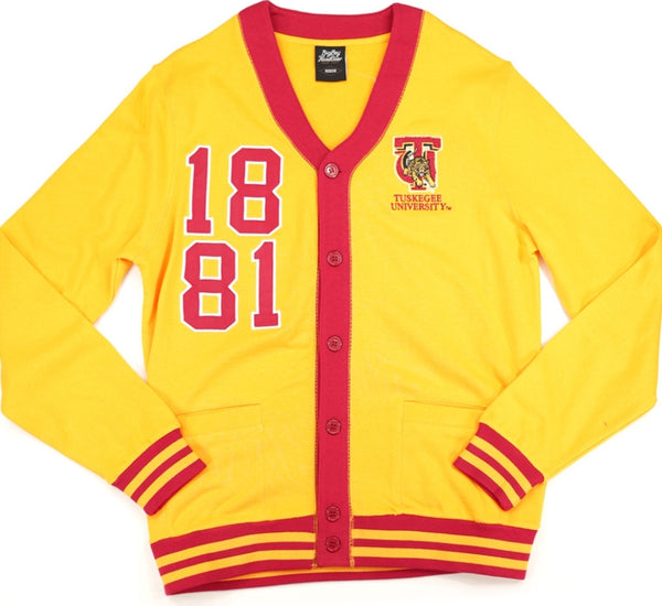 Big Boy Tuskegee Golden Tigers S5 Mens Cardigan [Gold]