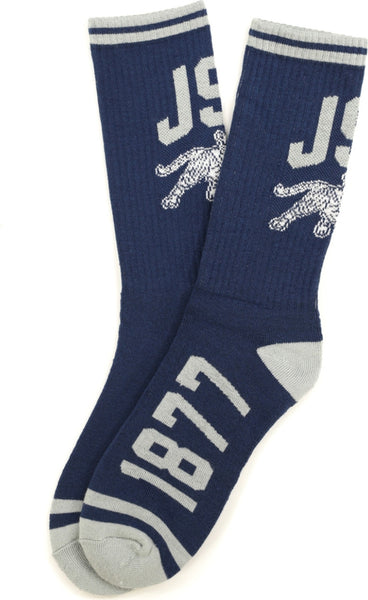Big Boy Jackson State Tigers S5 Mens Athletic Socks [Navy Blue]