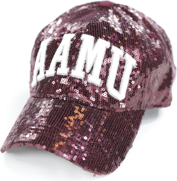 Big Boy Alabama A&M Bulldogs S144 Ladies Sequins Cap [Maroon - Adjustable Size]