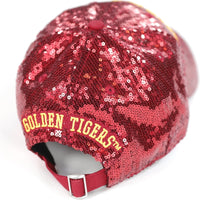 Big Boy Tuskegee Golden Tigers S144 Ladies Sequins Cap [Crimson Red]