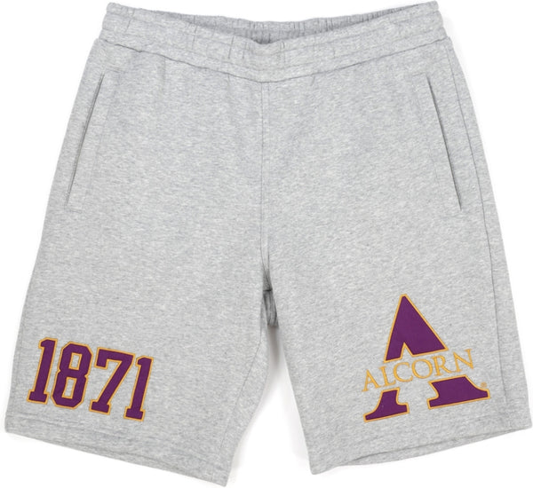 Big Boy Alcorn State Braves Mens Sweat Short Pants [Grey]