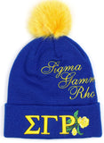 Big Boy Sigma Gamma Rho Divine 9 S250 Womens Beanie Ball [Royal Blue]