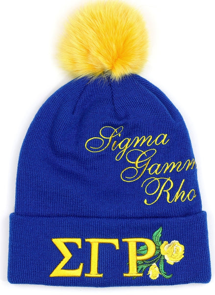 Big Boy Sigma Gamma Rho Divine 9 S250 Womens Beanie Ball [Royal Blue]