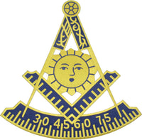 Mason Past Master Symbol Iron-On Patch [Gold]