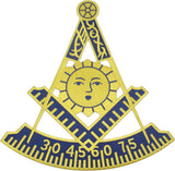 Mason Past Master Symbol Iron-On Patch [Gold]