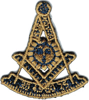 Mason Past Master Symbol Iron-On Patch [Gold]