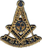 Mason Past Master Symbol Iron-On Patch [Gold]
