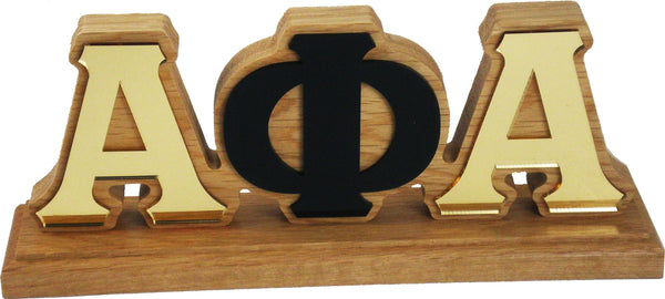 Alpha Phi Alpha Wood Desk Top Letters [Brown]