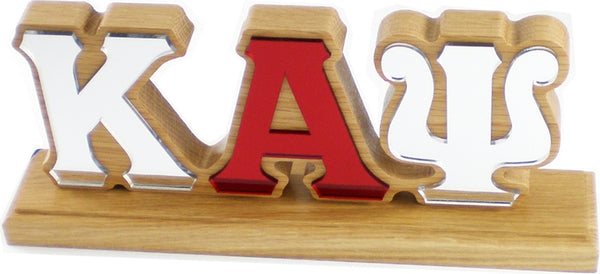 Kappa Alpha Psi Wood Desk Top Letters [Brown]