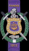 Omega Psi Phi PVC Escutcheon Shield Break-Away Lanyard Keychain [Purple]