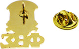 Phi Beta Sigma 3D Shield Lapel Pin With Letters [Gold]