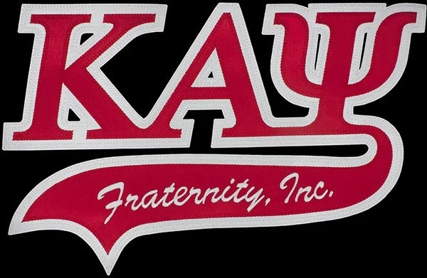 Kappa Alpha Psi Tail Tackle Twill Iron-On Patch [Red]