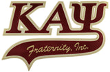 Kappa Alpha Psi Tail Tackle Twill Iron-On Patch [Crimson]