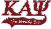 Kappa Alpha Psi Tail Tackle Twill Iron-On Patch [Crimson Red]