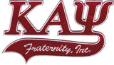 Kappa Alpha Psi Tail Tackle Twill Iron-On Patch [Crimson Red]