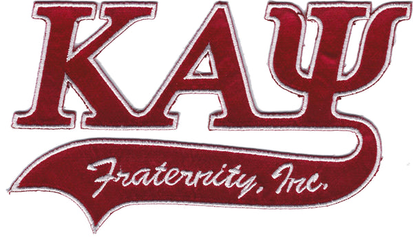 Kappa Alpha Psi Tail Tackle Twill Iron-On Patch [Crimson Red]