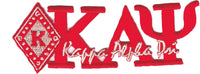 Kappa Alpha Psi Signature K-Diamond Iron-On Patch [Red]