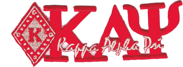 Kappa Alpha Psi Signature K-Diamond Iron-On Patch [Red]