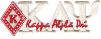 Kappa Alpha Psi Signature K-Diamond Iron-On Patch [White]