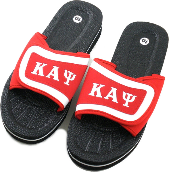 Buffalo Dallas Kappa Alpha Psi Strapped Slider Flip Flops [Black]