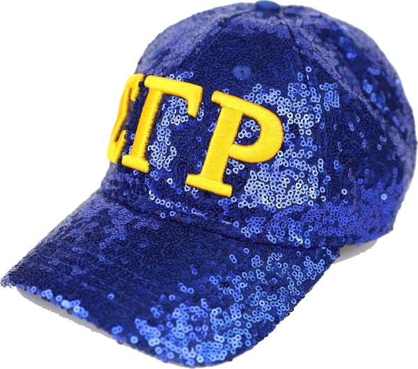 Big Boy Sigma Gamma Rho Divine 9 S141 Sequins Ladies Cap [Royal Blue]
