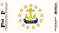 Innovative Ideas Flag It Rhode Island State Flag Self Adhesive Vinyl Decal [White]