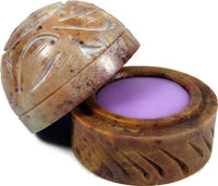 New Age Lavender Solid Perfume In Soapstone Jar [Purple]