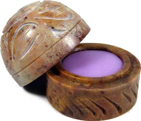 New Age Lavender Solid Perfume In Soapstone Jar [Purple]