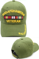 Iraq-Afghanistan Veteran Ribbon Shadow Mens Cap [Baseball Cap - Olive Green]