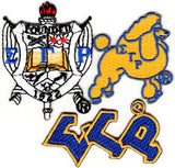 Sigma Gamma Rho 3-Piece Set A Embroidered Stick-On Applique Patches [Blue]