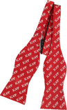 Big Boy Kappa Alpha Psi Divine 9 Mens Bowtie [Crimson Red]