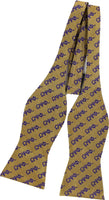 Big Boy Omega Psi Phi Divine 9 Mens Bowtie [Old Gold]