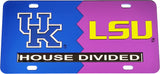 Kentucky + LSU House Divided Split License Plate Tag [Blue/Purple]